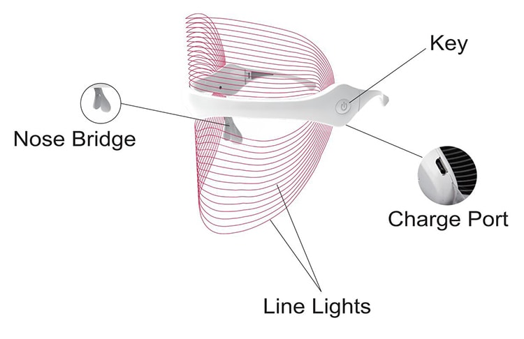 3 7 color led face mask