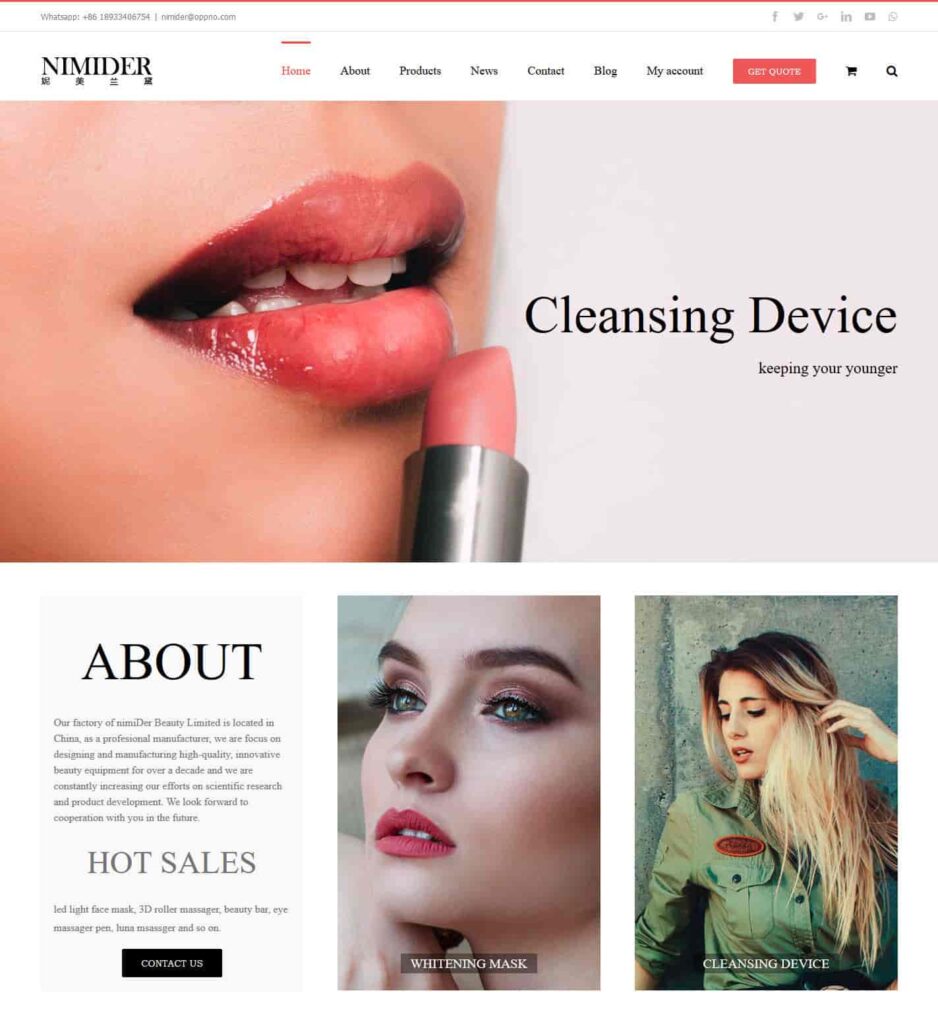 beauty website