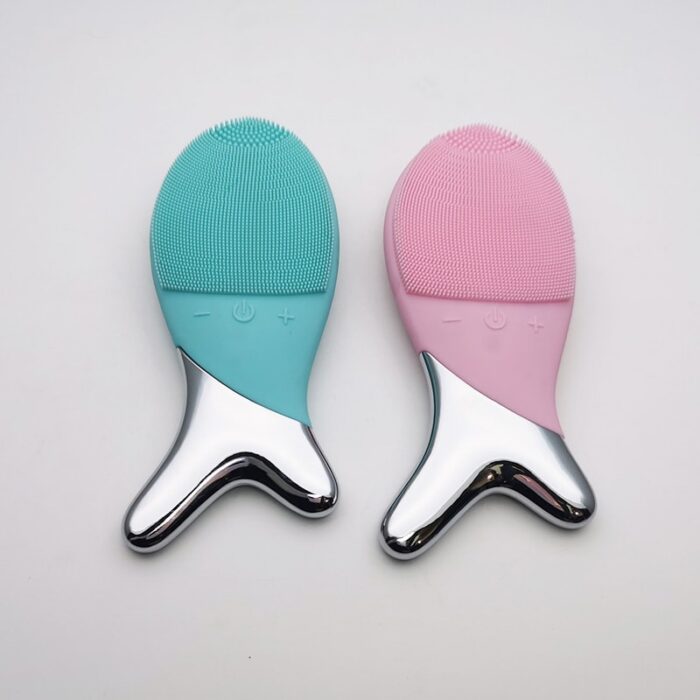 Fish facial cleansing brush silicone electric sonic face brush